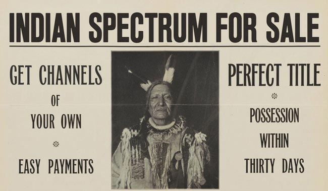 Poster of “Indian Spectrum for Sale” by Darrah Blackwater in collaboration with Solange Aguilar.
